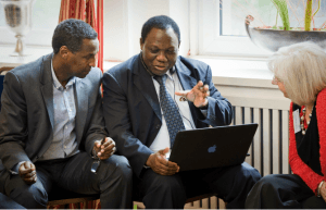 left: ADPC director Awil Mohamoud during the German African Campus in Berlin. (photo by B. Prikzuleit)